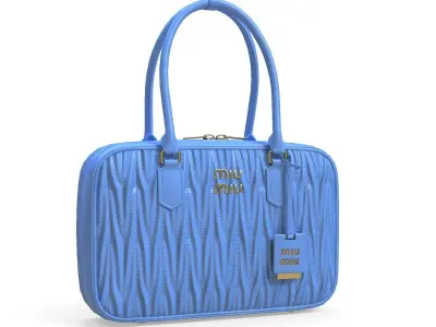 Miu Miu Matelasse Nappa Leather Bag Blue Low-poly 3D model