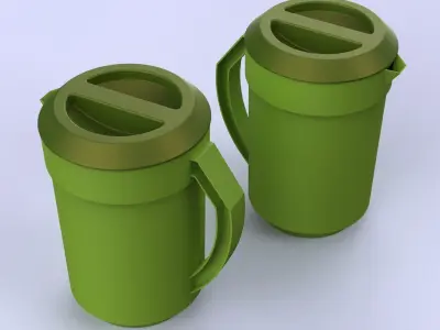 Jug with Removable Lid 3D print model