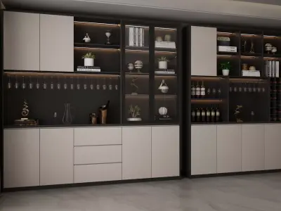 Wine cabinet Rack Cellar 3D model