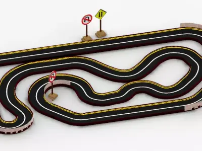 race track dirt track racing dirt track car racing track car  3D model