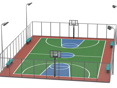 Basketball Court 3 3D model