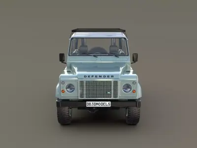1985 Land Rover Defender 90 with interior ver 7 3D model