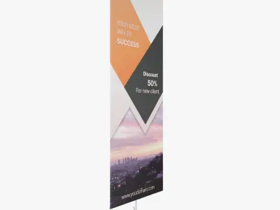 Banner Stand Easy Flex 3D Model 3D model