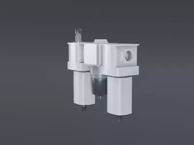 3D Air Compressor Model Low-poly 3D model