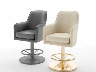 casino chairs or hair salon chair Low-poly 3D model