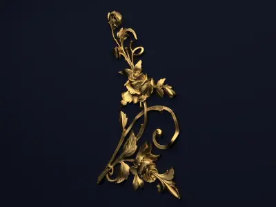 Classic decor ornament v-3D model 56 3D model