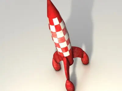 Toy rocket 3D print model