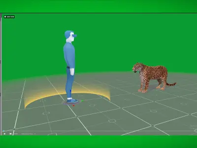 Amur Leopard Low-poly 3D model