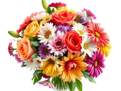 Vibrant Floral Bouquet model pack Low-poly 3D model