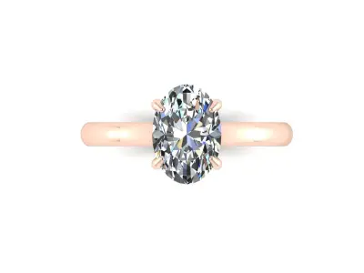 Solitaire Diamond Fashion Ring R5 3D print model get