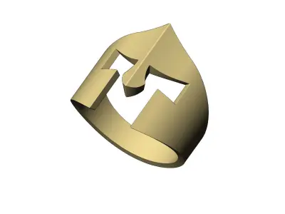 Large spartan warrior helmet band US size 6to13 3D print model