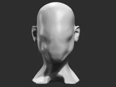 human head modern sculpture 3d print model 76 3D print model