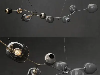 Branching burst 6 lamps 3D model