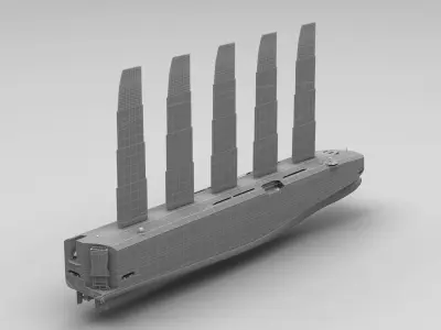 Oceanbird is a large  wind-powered vessel 3D model