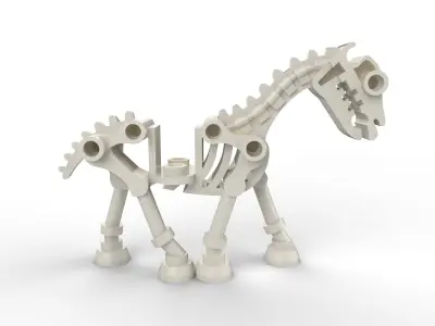 Lego Skeleton Horse 3D model