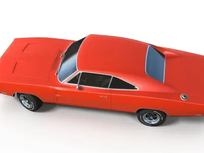 Dodge Charger 1969 Low-poly 3D model