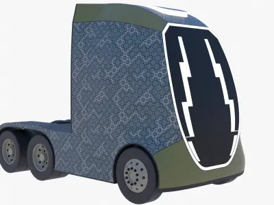 Future semitruck XII PBR 3D model