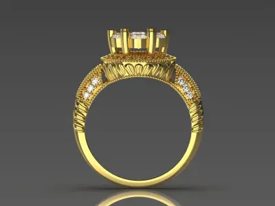 luxury diamond ring fr0016 3D print model