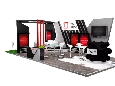 Booth Exhibition Stand a579e 3D model