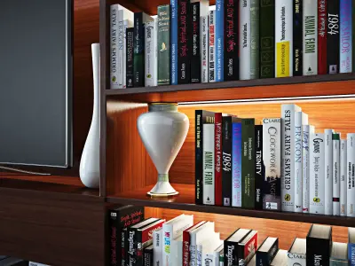 books and furniture 3D model