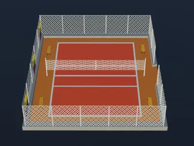 Volleyball Stadium - Colombia Low-poly 3D model