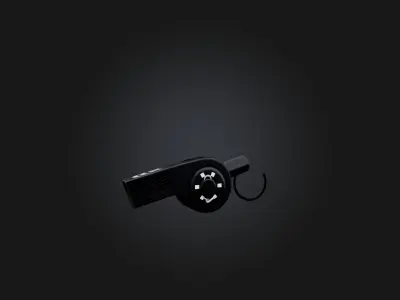 referee whistle Low-poly 3D model