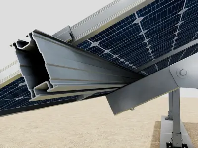 Lightweight Ground Solar Construction Type-2 3D model