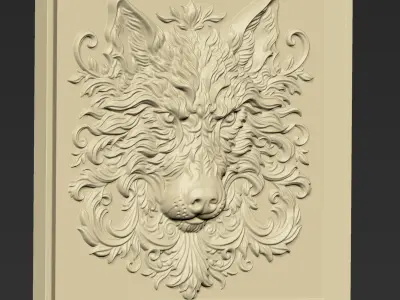 Wolf Head A89 3D print model