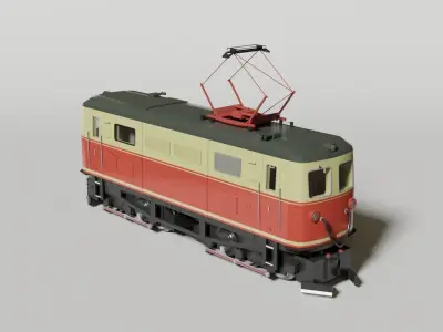 Historical Austrian narrow-gauge electric locomotive 3D model