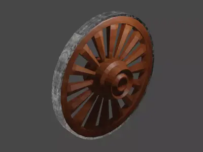 Cart wheel 3D model purchase