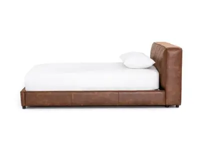 Curved Modern Leather Bed  Low-poly 3D model