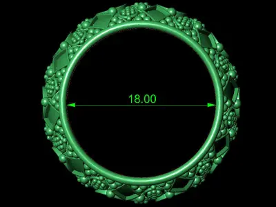 Women Ring 78 indian style enamel ring band for women 3D print model