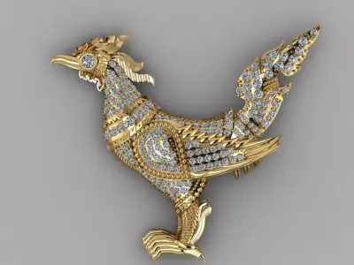 HONG5 Pendant Khmer Bird Sign 3D print model