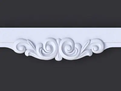 Central decor ornament for furniture 3D model 173