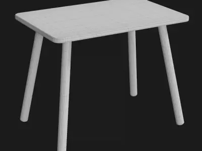 5 Realistic Small Children - coffe Tables 4K Low-poly 3D model