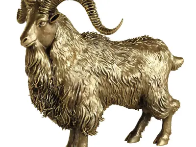 goat statue 2 3D model