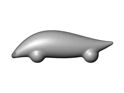 Miniature vehicle automotive speed sculpture N009 3D print model