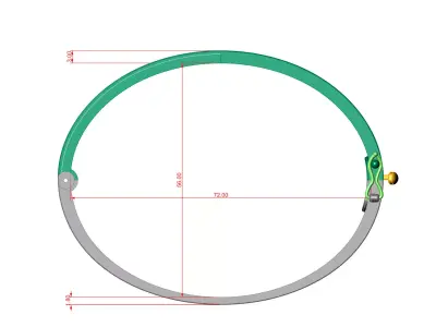 Diamond Bracelet 3D print model shop
