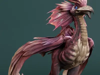 Archaeoptery Dragon Low-poly 3D model