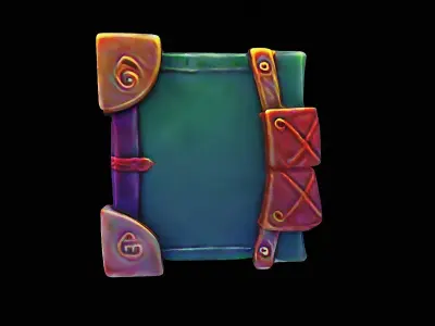 stylized book 3D model