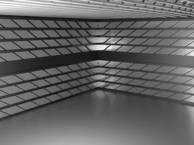  Hangar Interior Low-poly 3D model