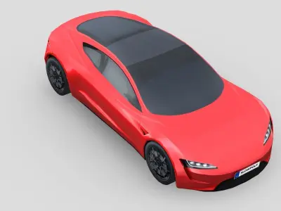 Tesla Roadster 2020 Low-poly 3D model