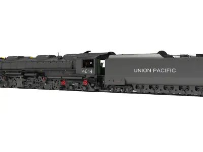 Steam Locomotive Big Boy Train 3D model