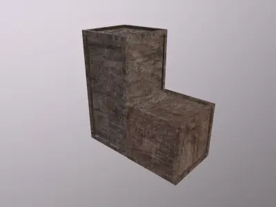 Two simple boxes small and large 3D model