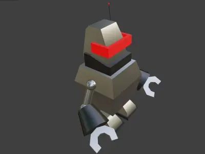 Cartoon Robot 01 of 05 Low-poly 3D model