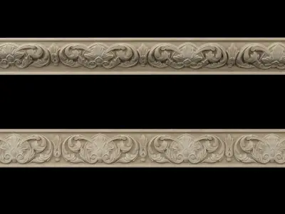 Moulding two ornate moldings 3D print model