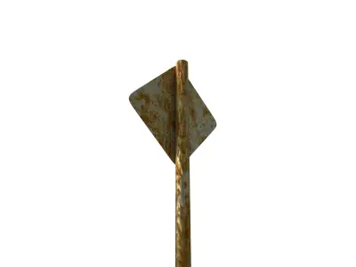 Falling Rocks In Roads Area Warning 3D model