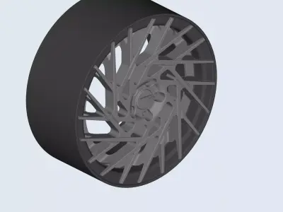 Z forged wheel for miniatures cars models 3D print model