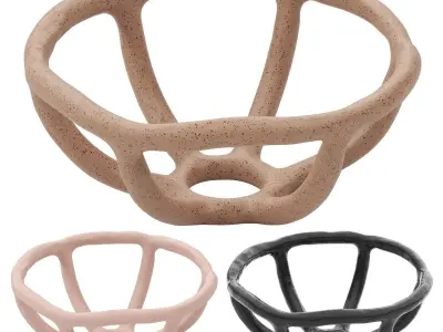 Nested clay bowls 3D Model Collection