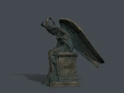 woman Statue  Low-poly 3D model